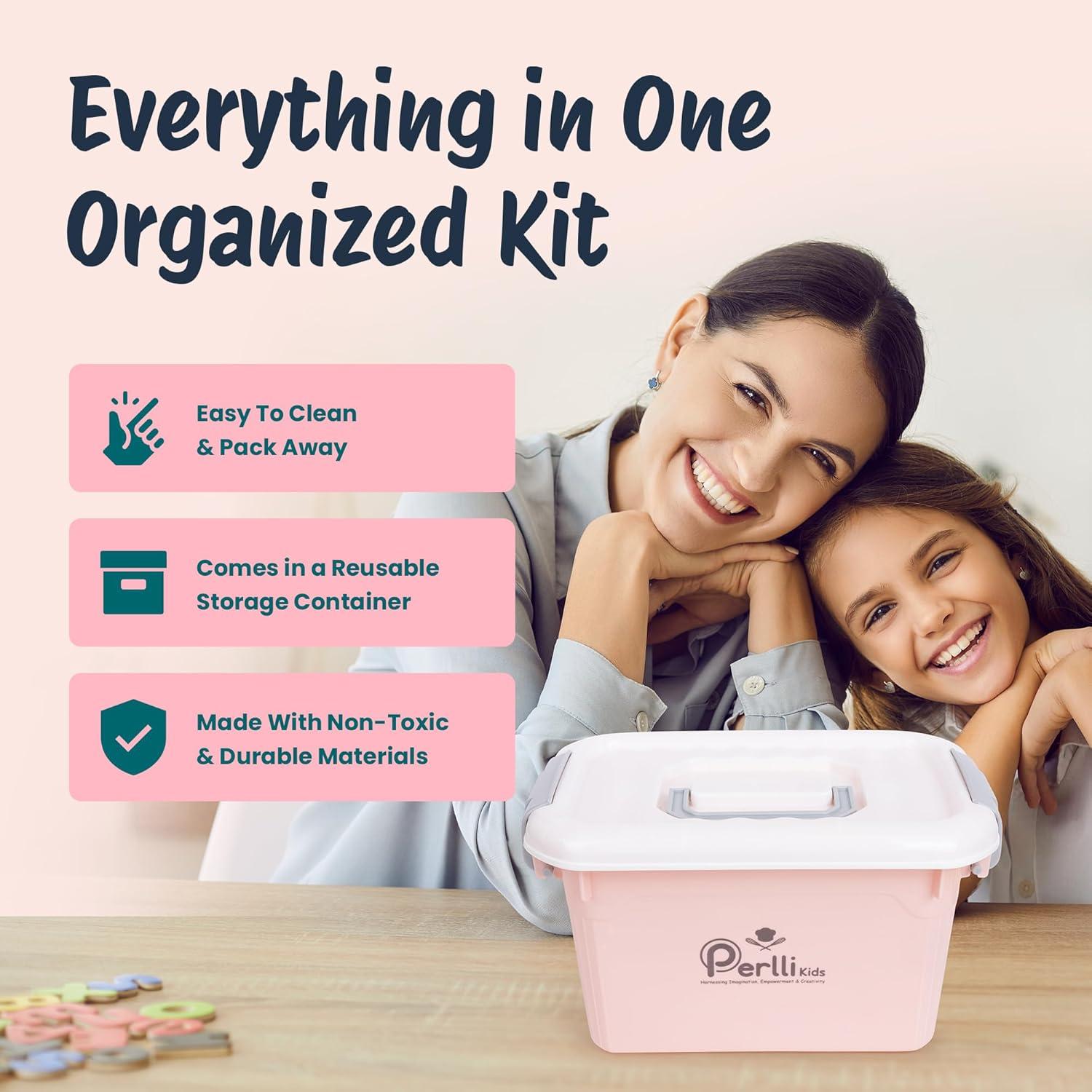 Set de Cocina para Niños Perlli 44 Piezas Rosa Seguro