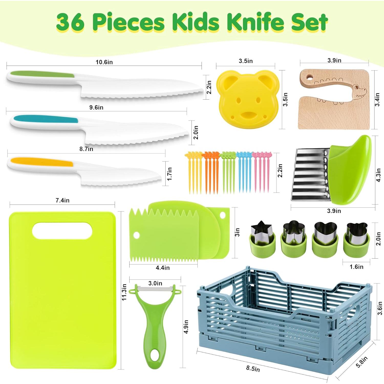 Juego de cuchillos Montessori para niños VVSBPL 36 piezas