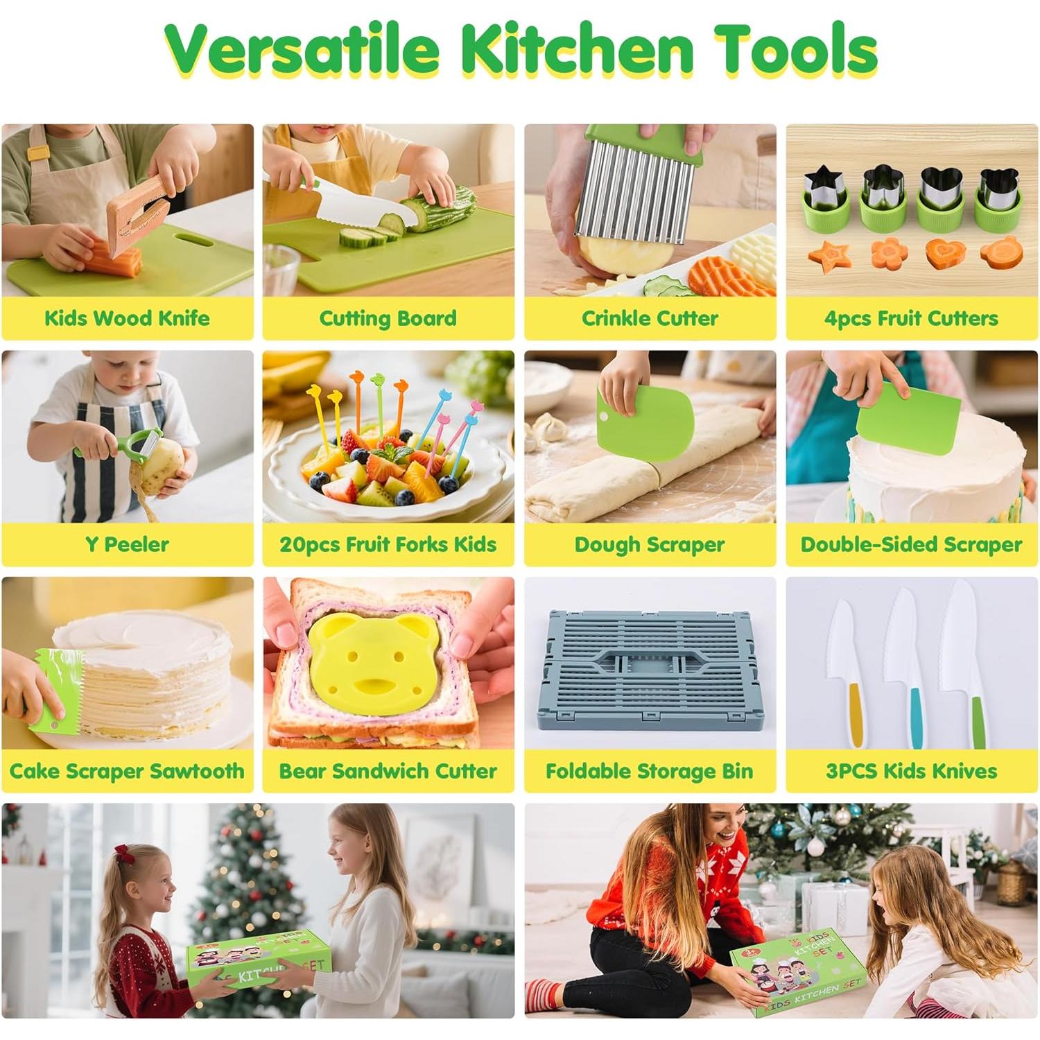 Juego de cuchillos Montessori para niños VVSBPL 36 piezas