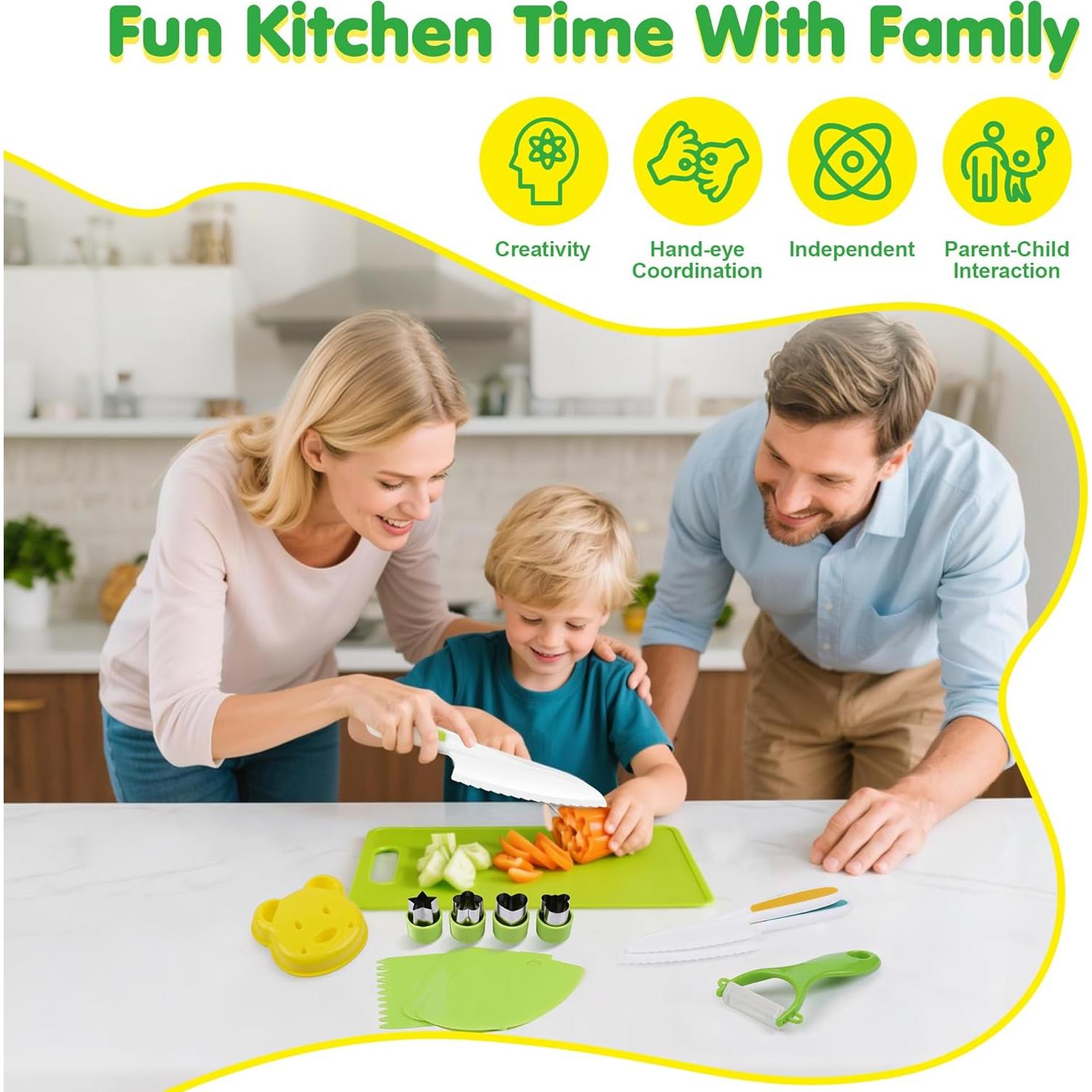 Juego de cuchillos Montessori para niños VVSBPL 36 piezas