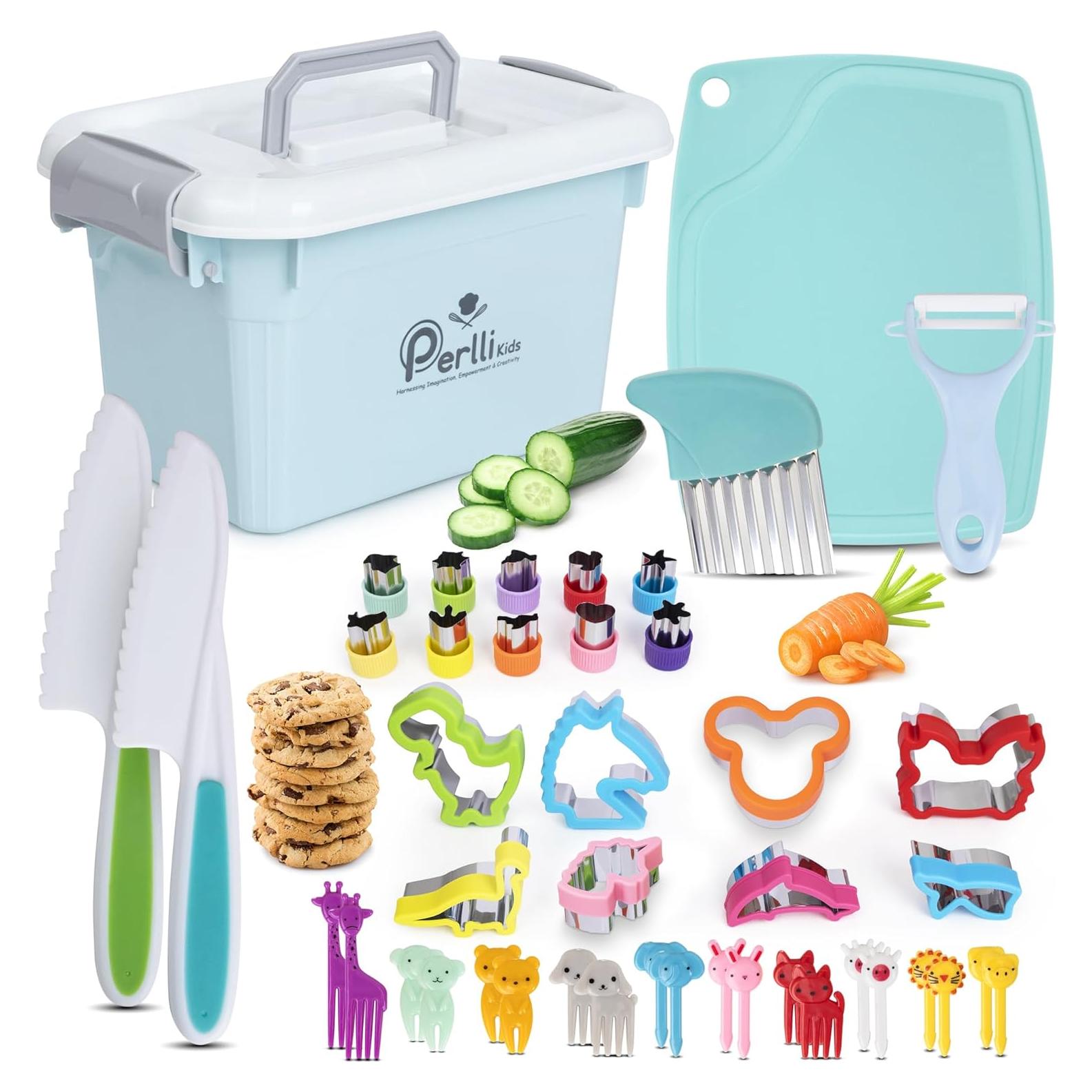 Set de Cocina para Niños Perlli 44 Piezas Azul