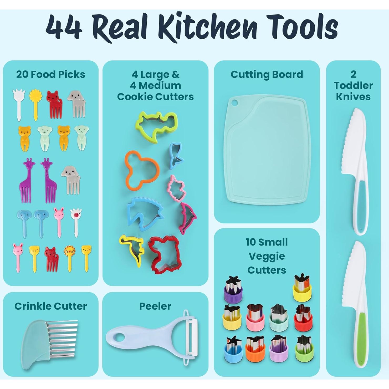 Set de Cocina para Niños Perlli 44 Piezas Azul