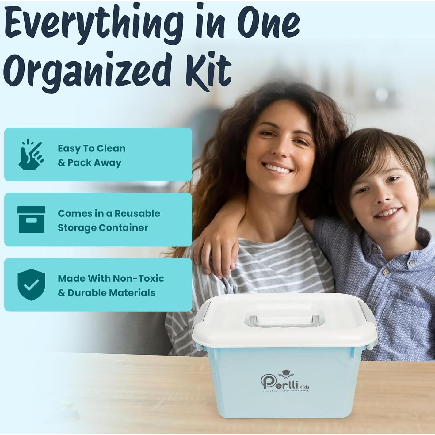 Set de Cocina para Niños Perlli 44 Piezas Azul