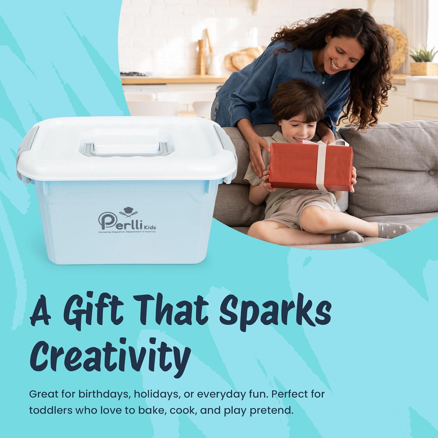 Set de Cocina para Niños Perlli 44 Piezas Azul