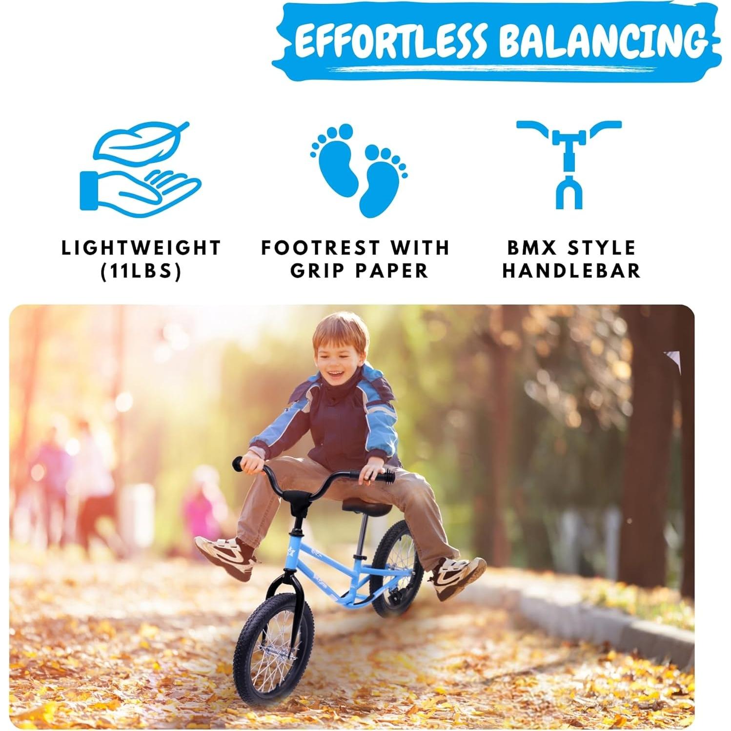 Bicicleta de Equilibrio BICYSTAR 16" Ajustable para Niños