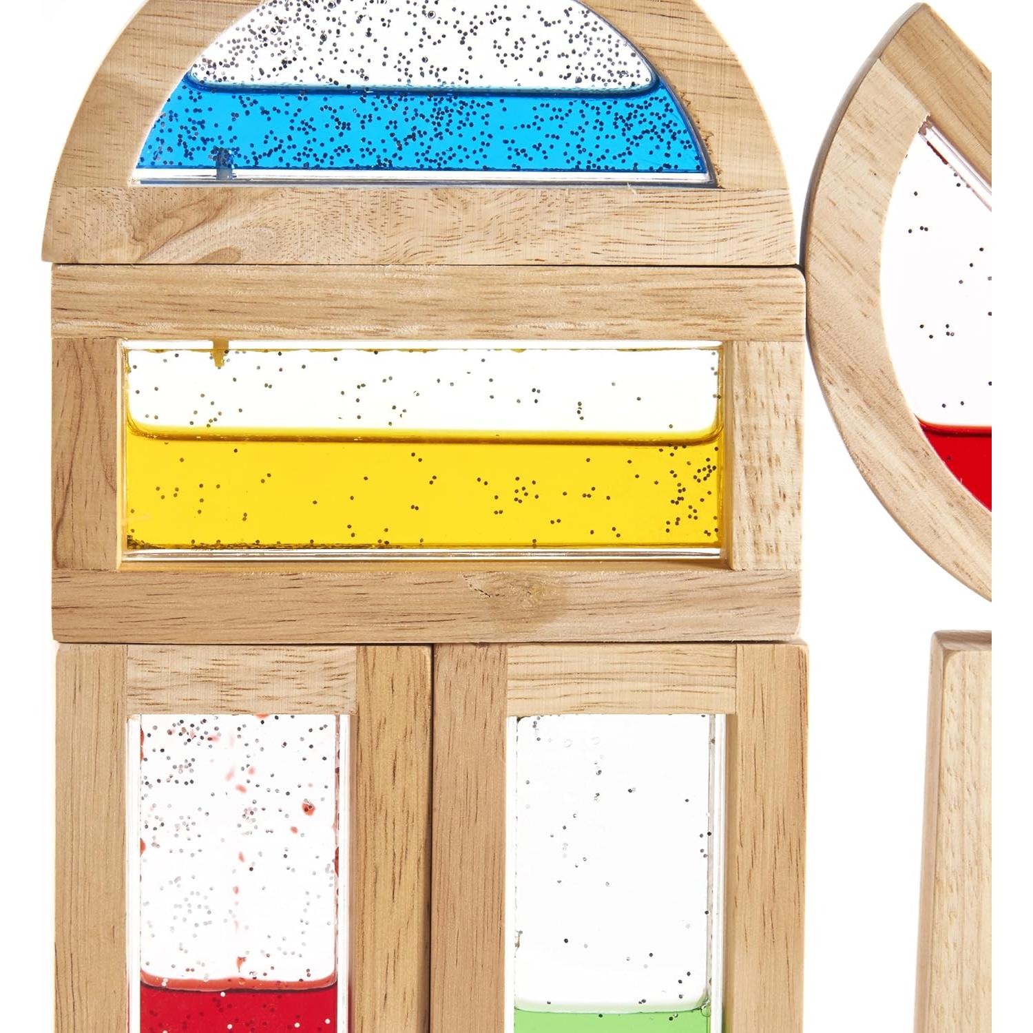 Bloques Arcoíris Guidecraft - Agua Brillante, 8 Piezas, 2-7 Años