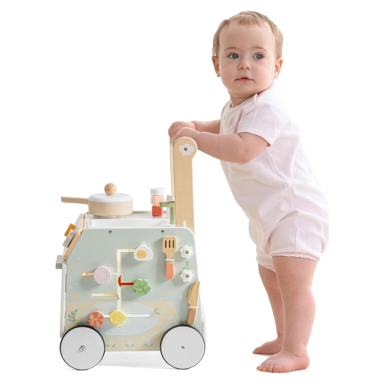 Caminador de Madera ROBUD Granja Ajustable para Bebés 10+ Meses