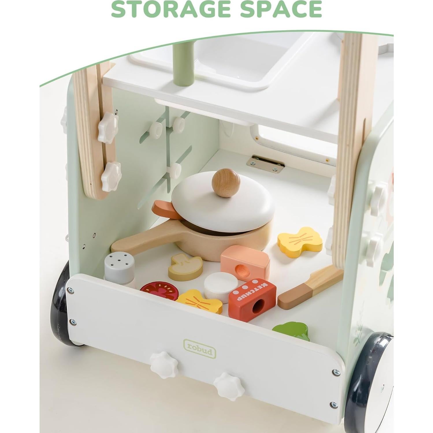 Caminador de Madera ROBUD Granja Ajustable para Bebés 10+ Meses