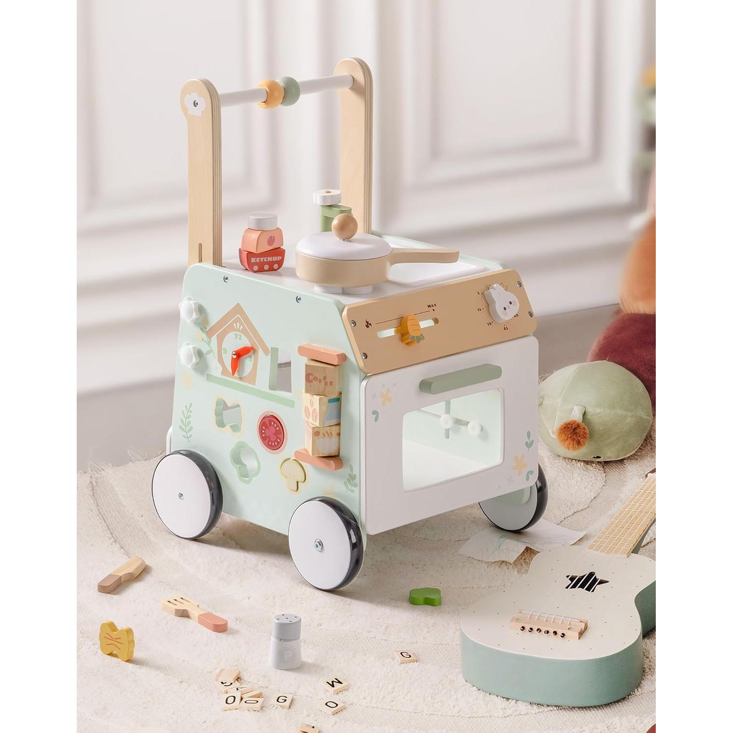 Caminador de Madera ROBUD Granja Ajustable para Bebés 10+ Meses