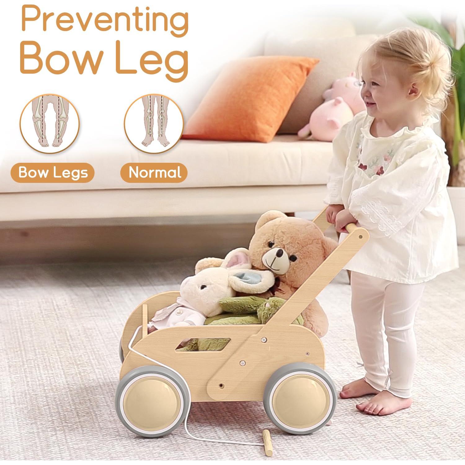 Andador de Madera HOMEKOL para Bebés - Multifuncional y Seguro