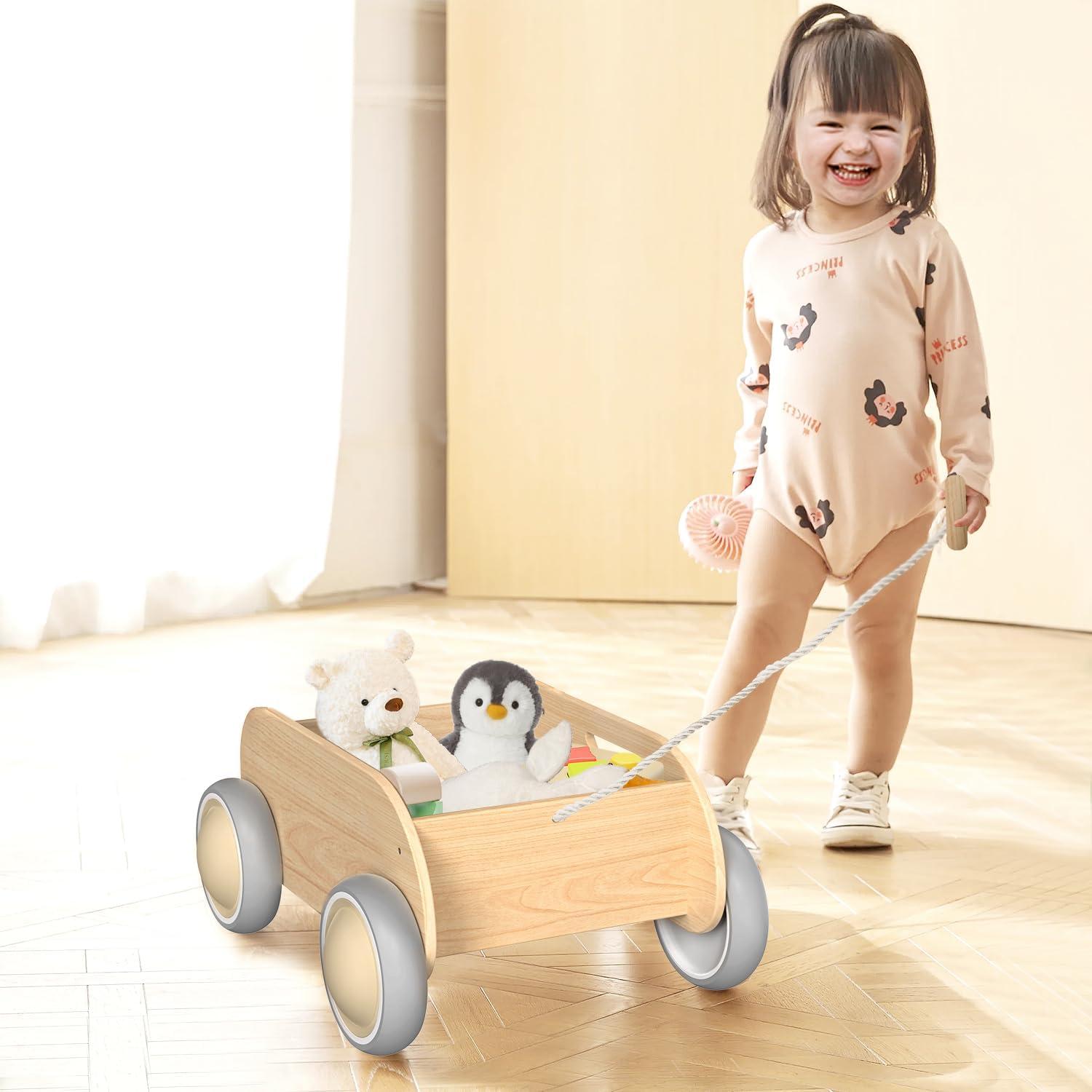 Andador de Madera WyfKyd Ajustable para Bebés 12-36 Meses