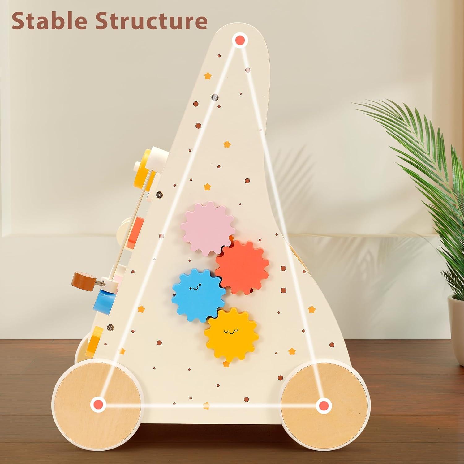 Andador de Madera Montessori Pillowhale para Bebés 12-36M