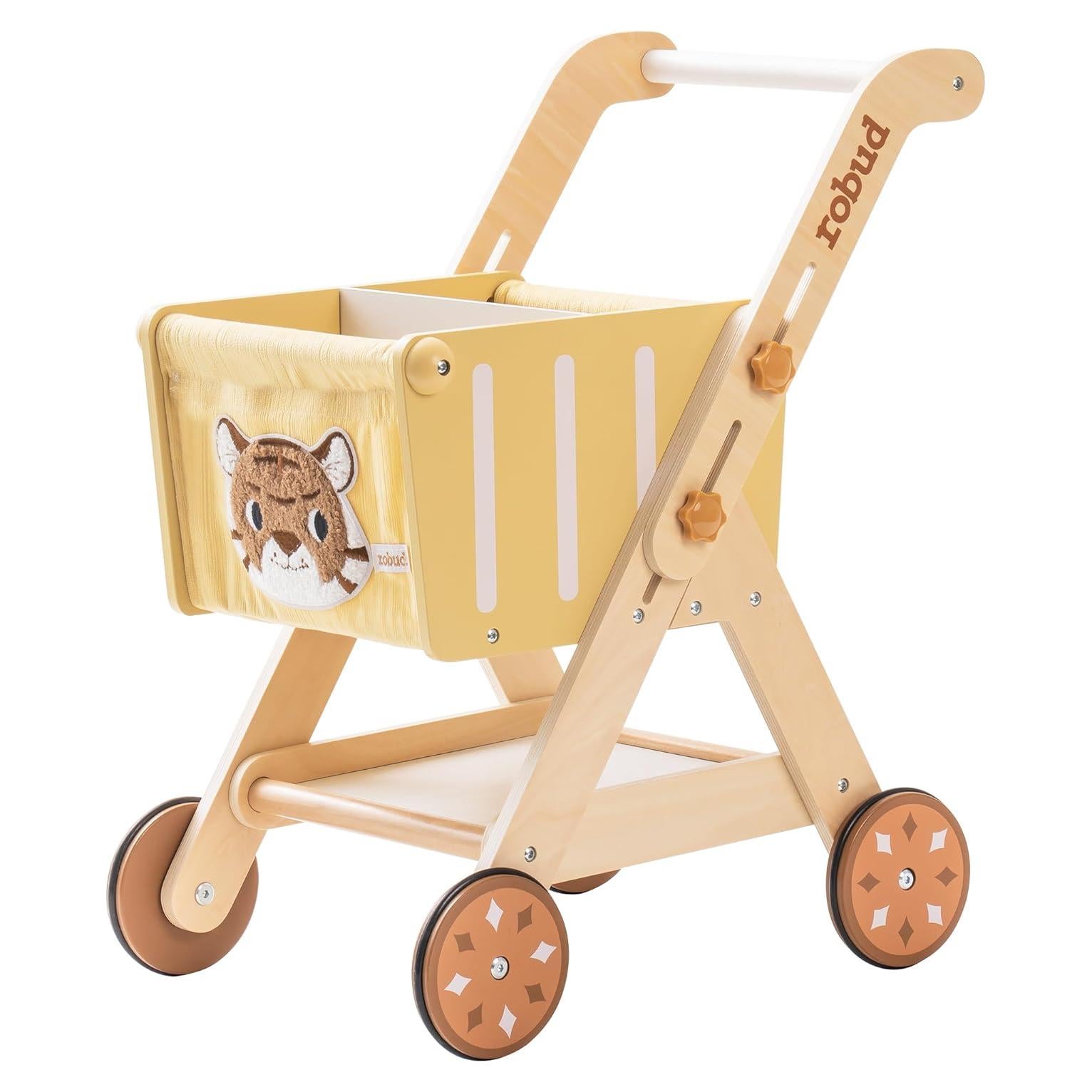 Andador de Madera Robotime para Bebés - Carro de Compras Ajustable