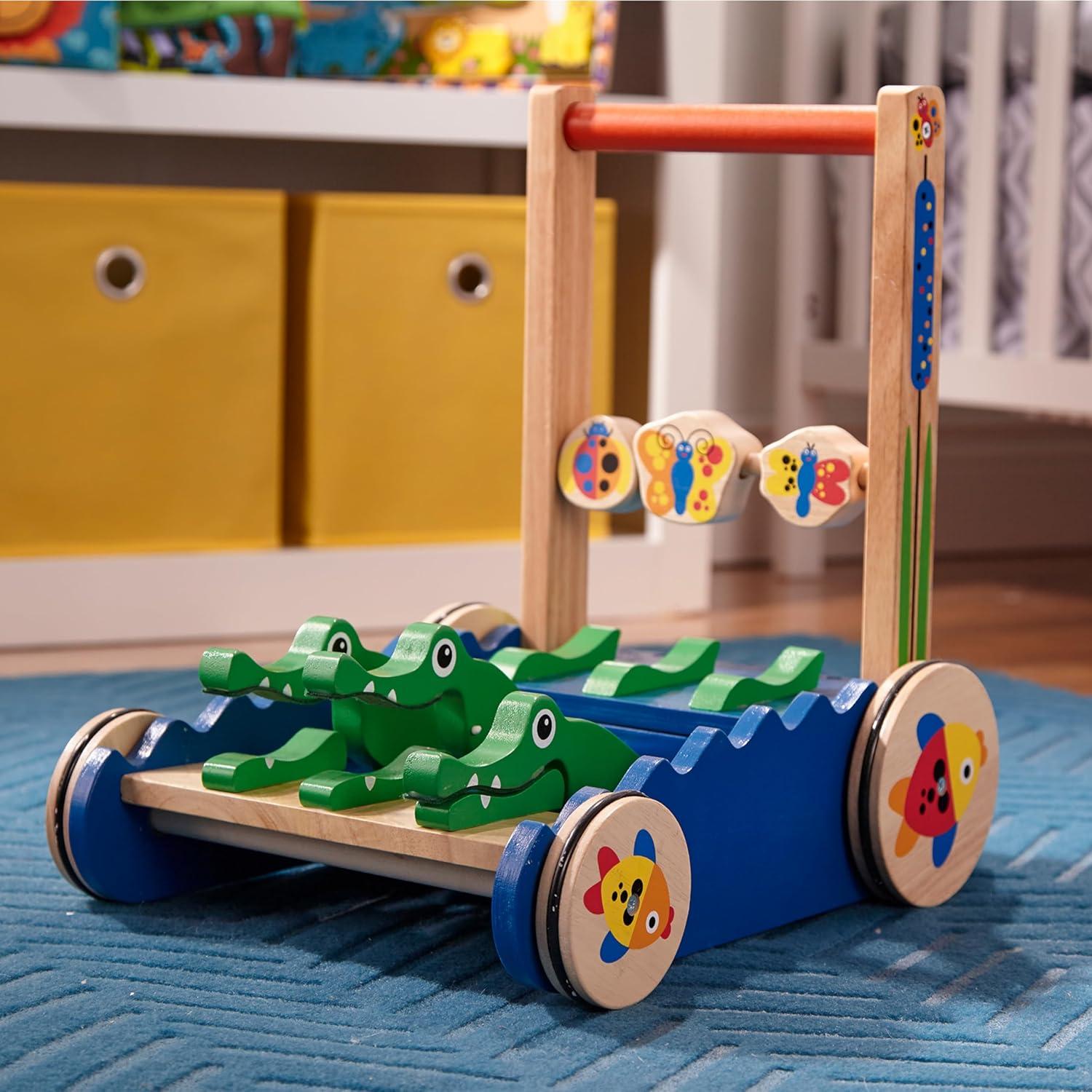 Caminador de madera Melissa & Doug con caimanes y actividades