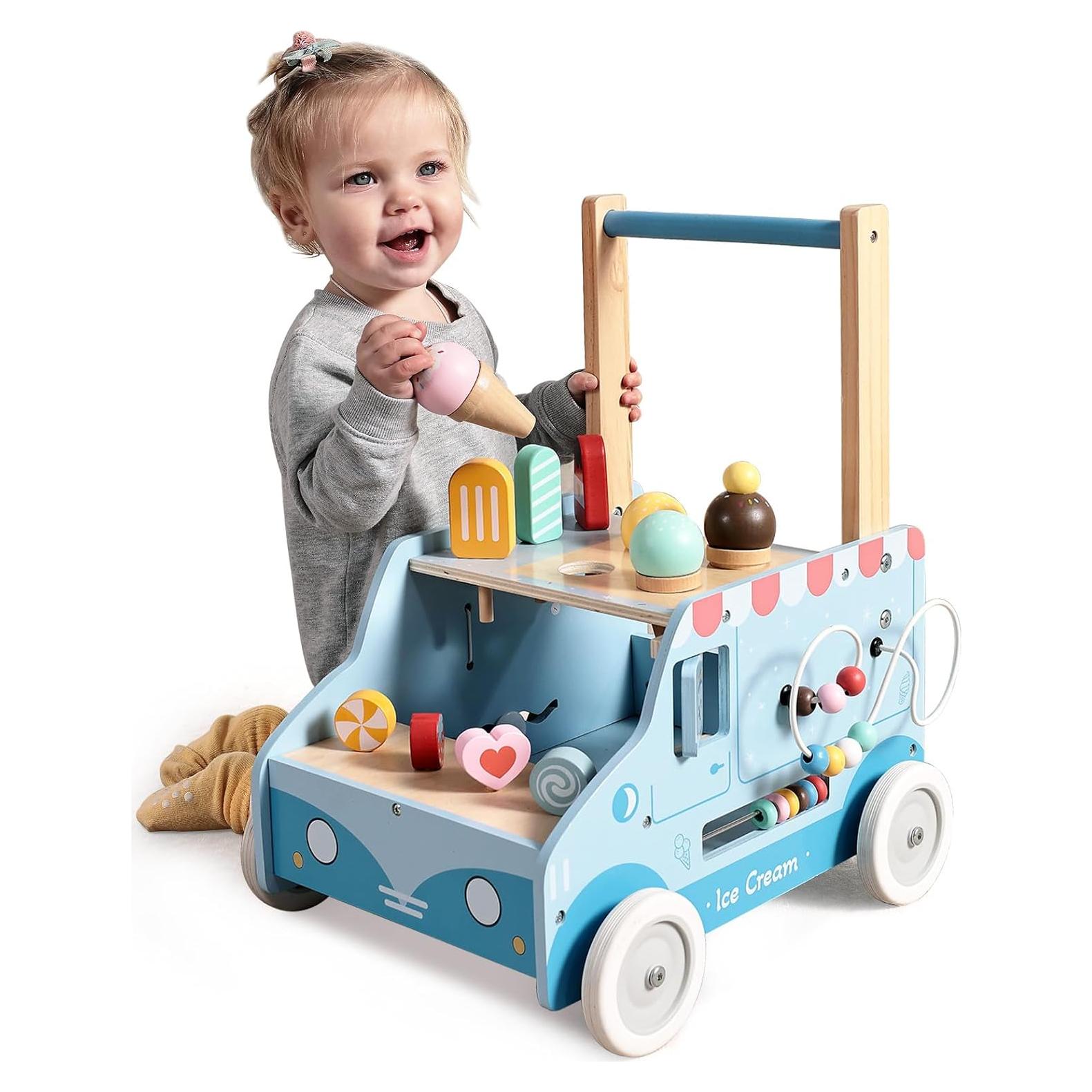 Andador de Actividades de Madera labebe para Bebés 12M+