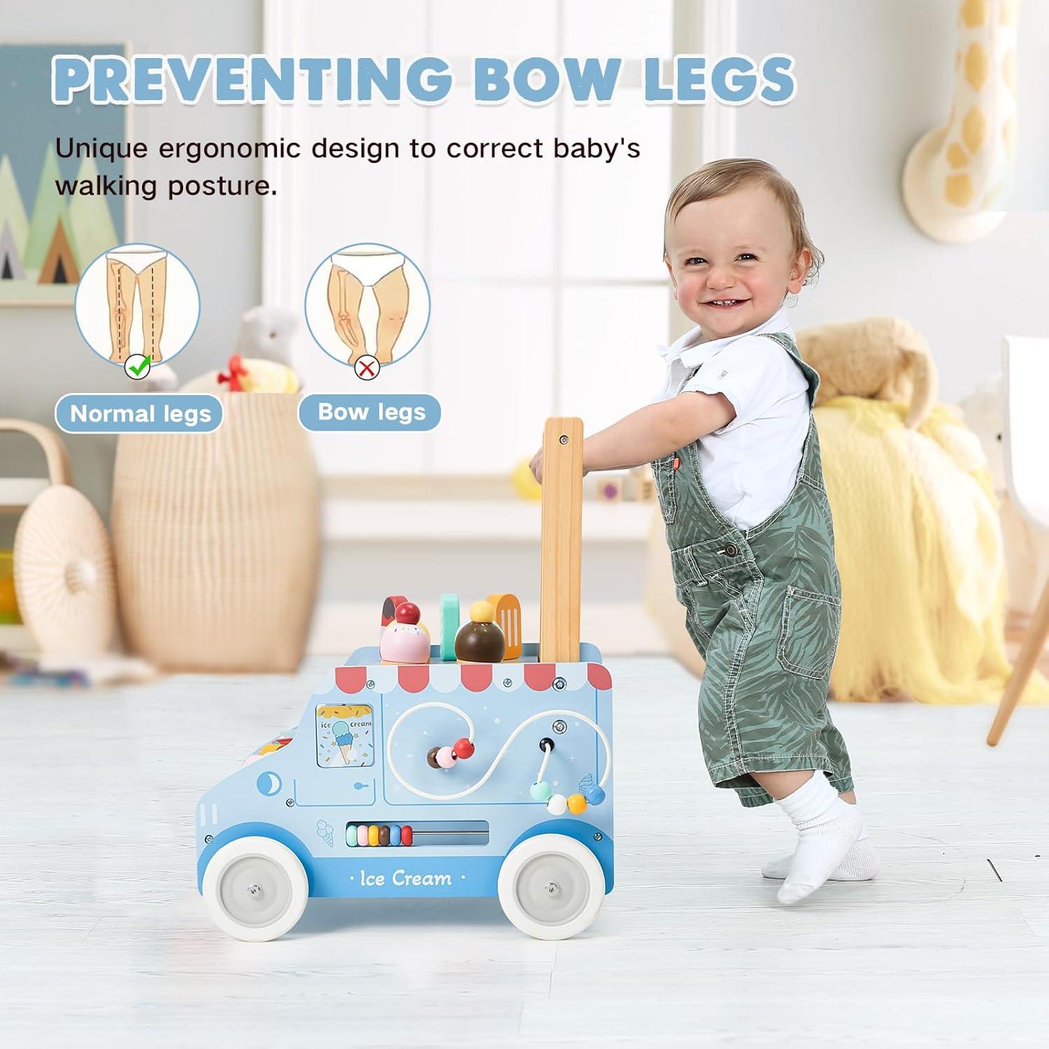 Andador de Actividades de Madera labebe para Bebés 12M+