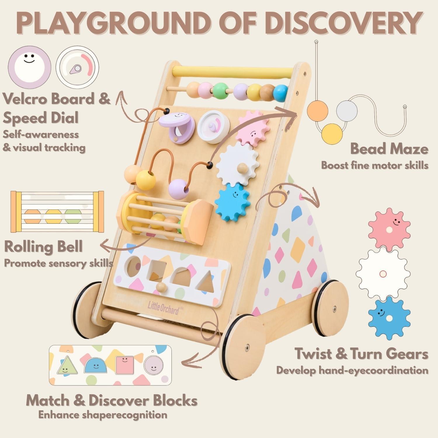 Andador de Madera Montessori Hangzhou 3.89 kg con Velocidad Ajustable