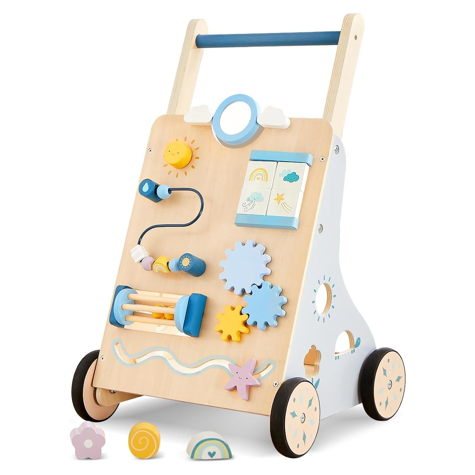 Andador de Madera Beright Multifuncional para Bebés 33x30x56cm