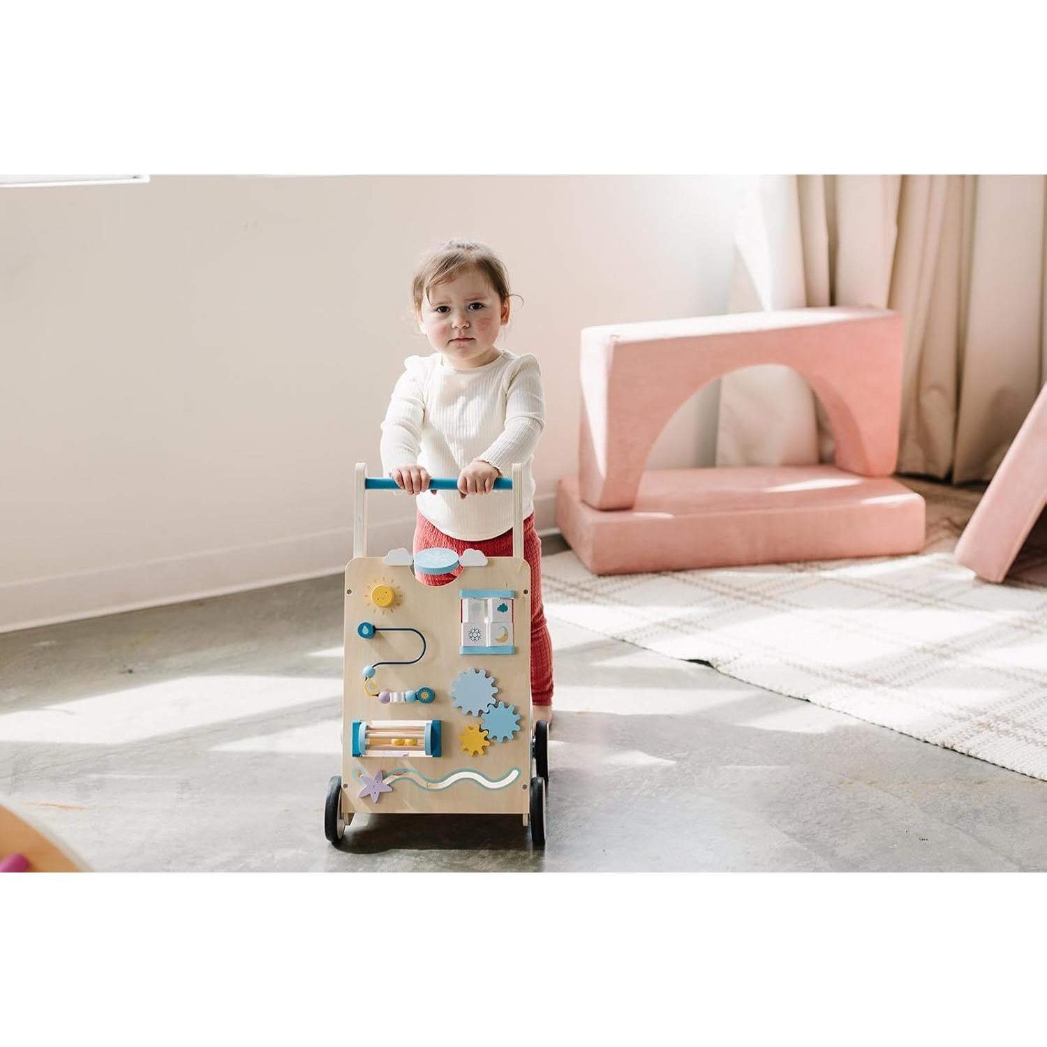 Andador de Madera Beright Multifuncional para Bebés 33x30x56cm