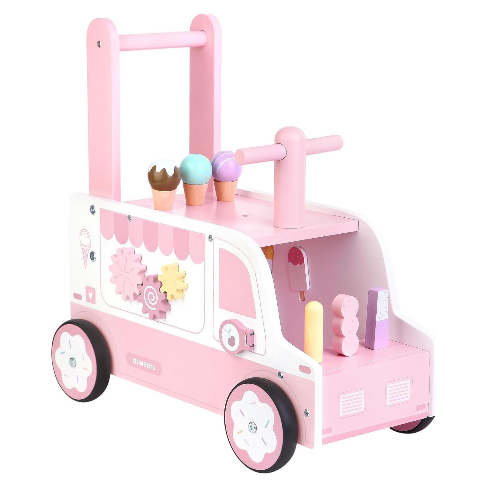 Andador de Madera Asweets para Bebés con Ruedas - 43.9x23.1x46 cm