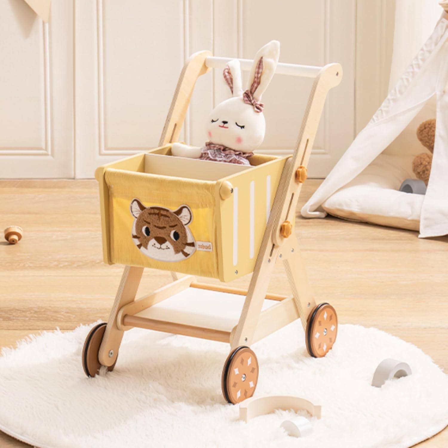 Andador de Madera Robotime para Bebés con Carro de Compras