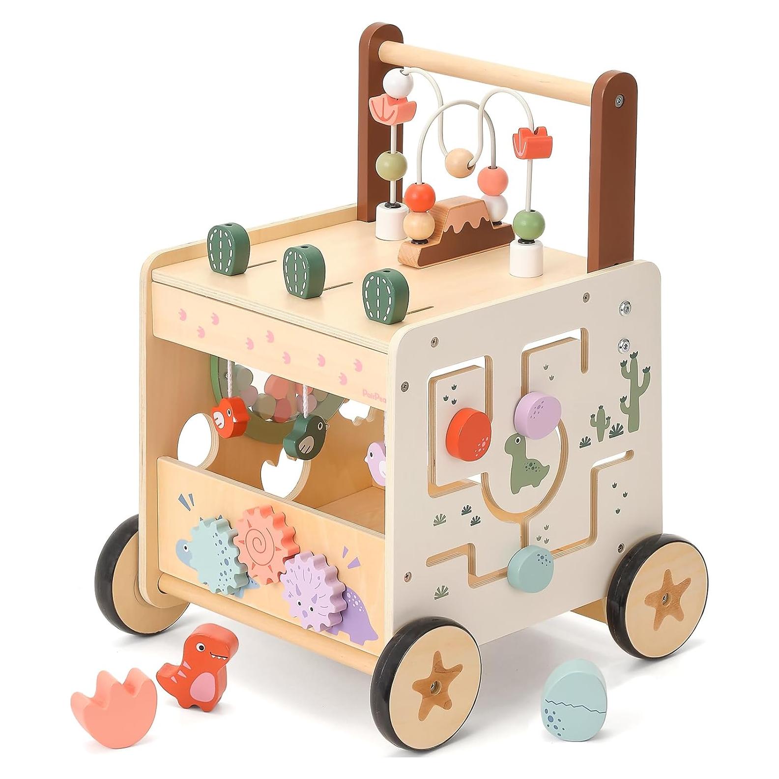 Carrito de Bebé de Madera PairPear 6 en 1 con Freno y Clasificador