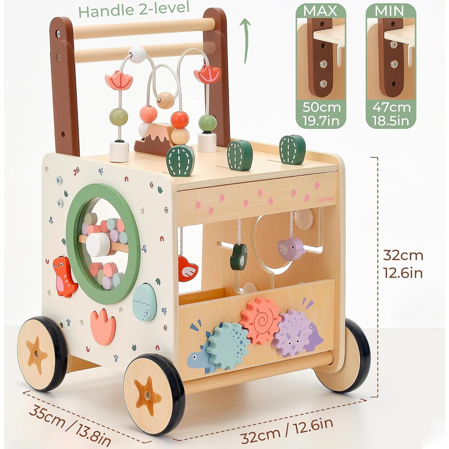 Carrito de Bebé de Madera PairPear 6 en 1 con Freno y Clasificador