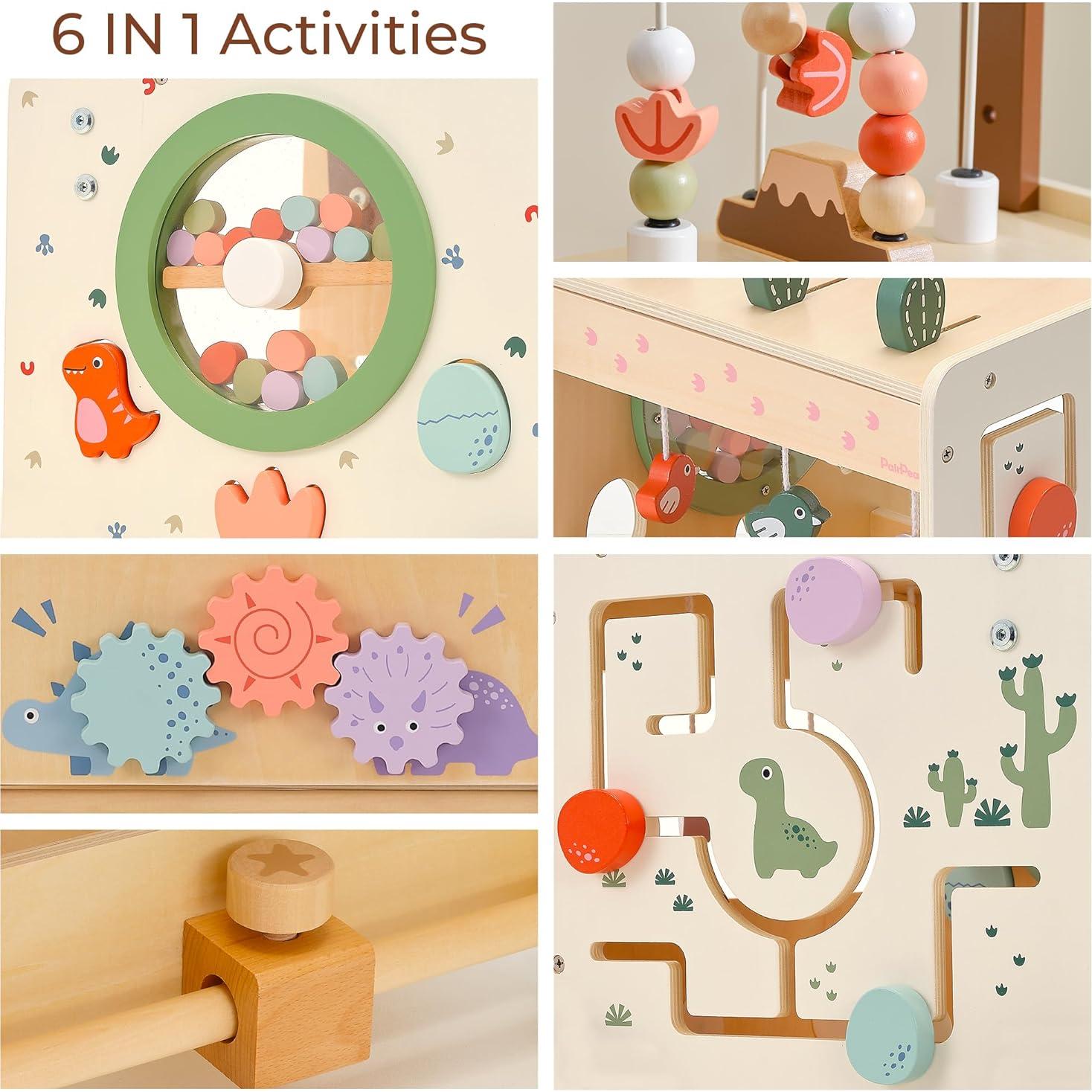 Carrito de Bebé de Madera PairPear 6 en 1 con Freno y Clasificador