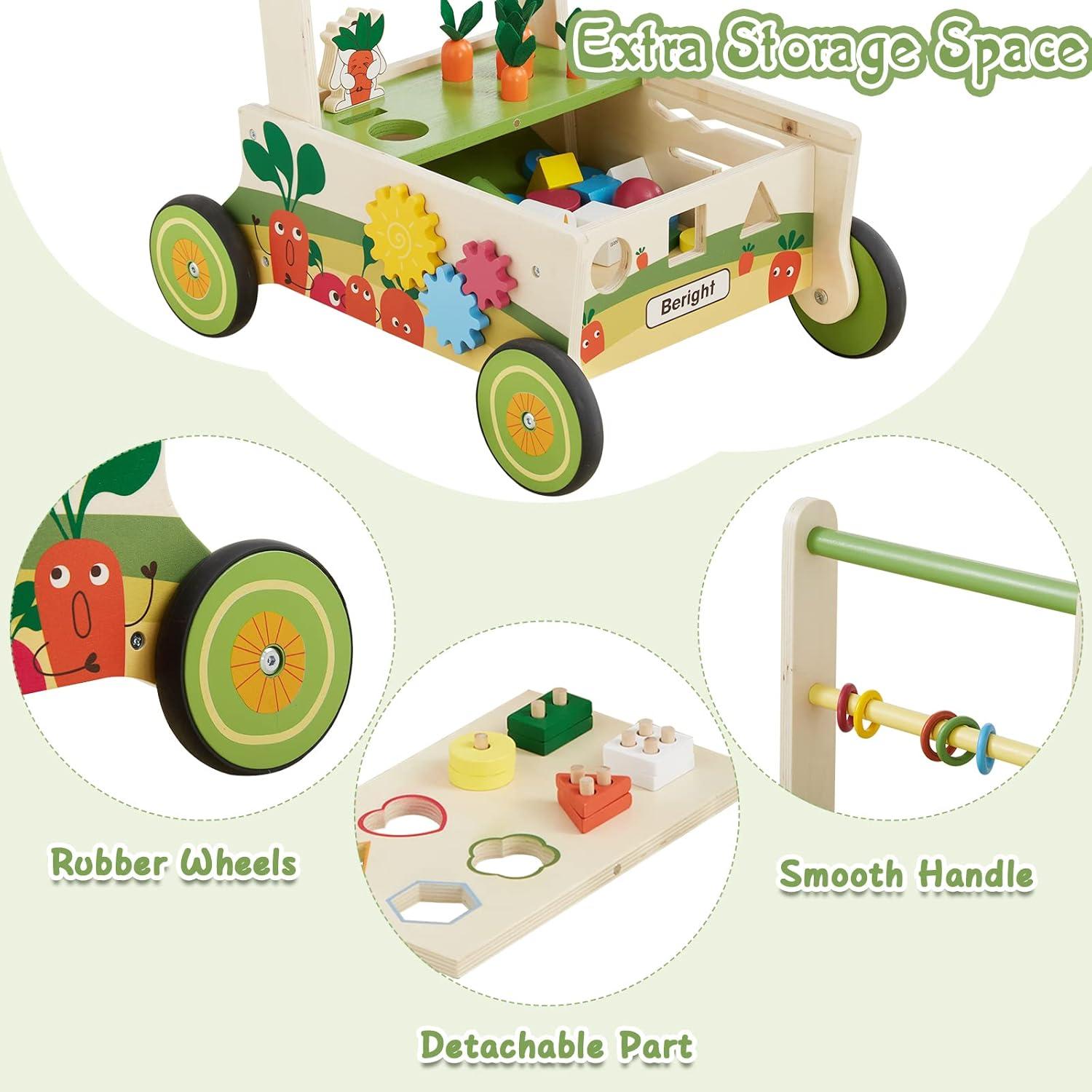 Andador de Madera Beright 12 en 1 para Bebés - Juguetes Educativos