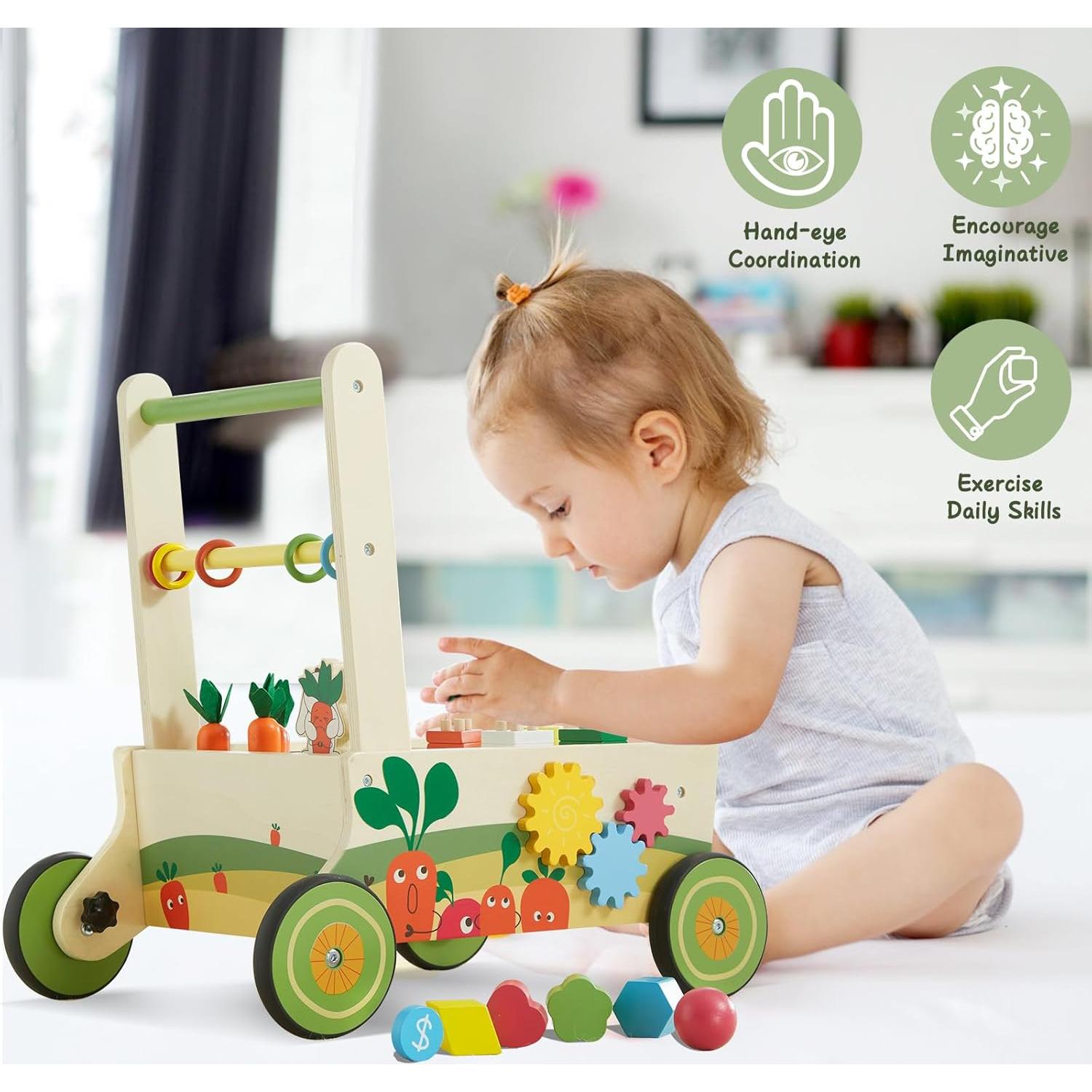 Andador de Madera Beright 12 en 1 para Bebés - Juguetes Educativos