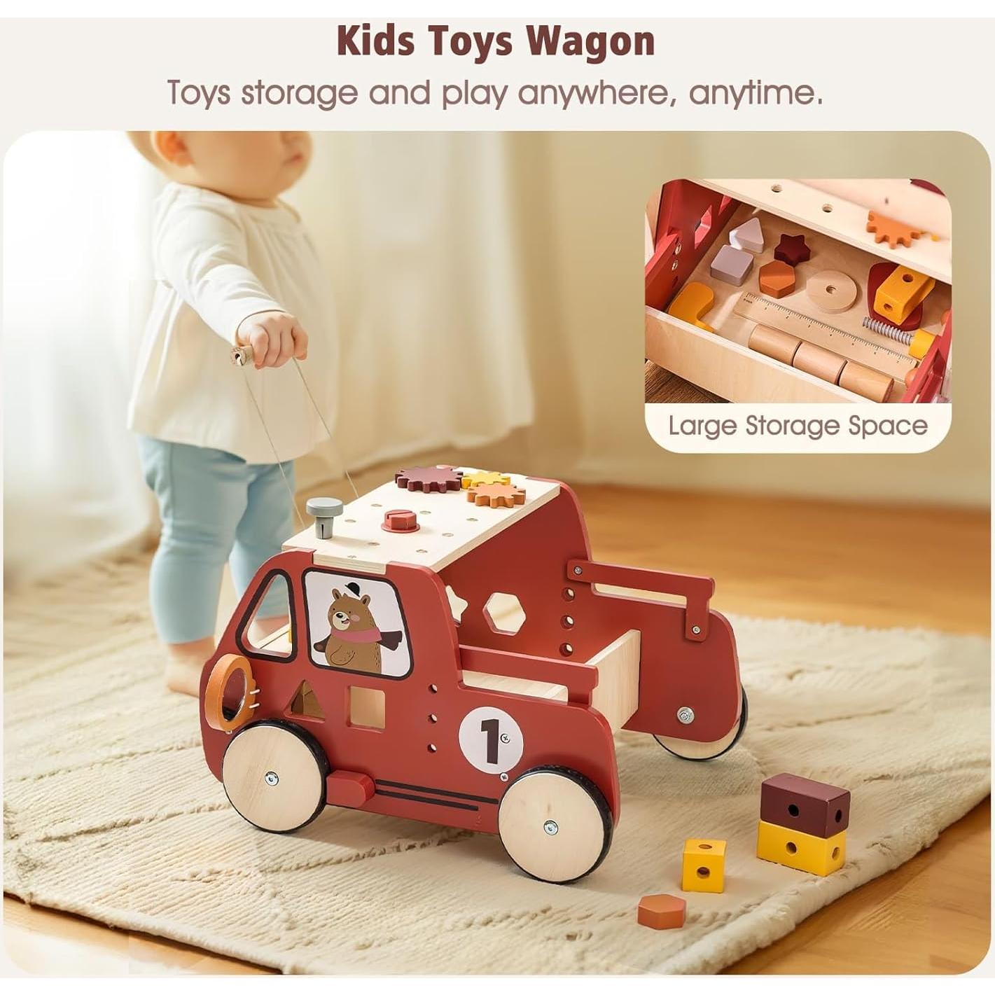 Andador de Madera IEATFO 3 en 1 Altura Ajustable 46-49 cm