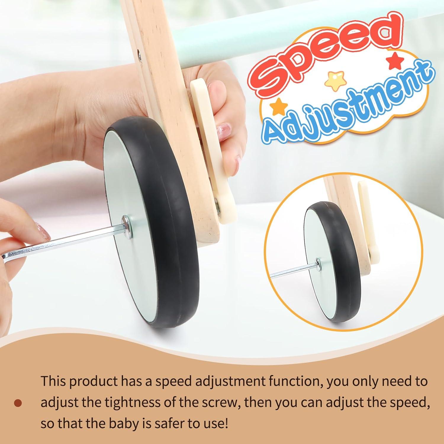 Andador de Madera Canuan para Bebés 50 cm con Ajuste de Velocidad