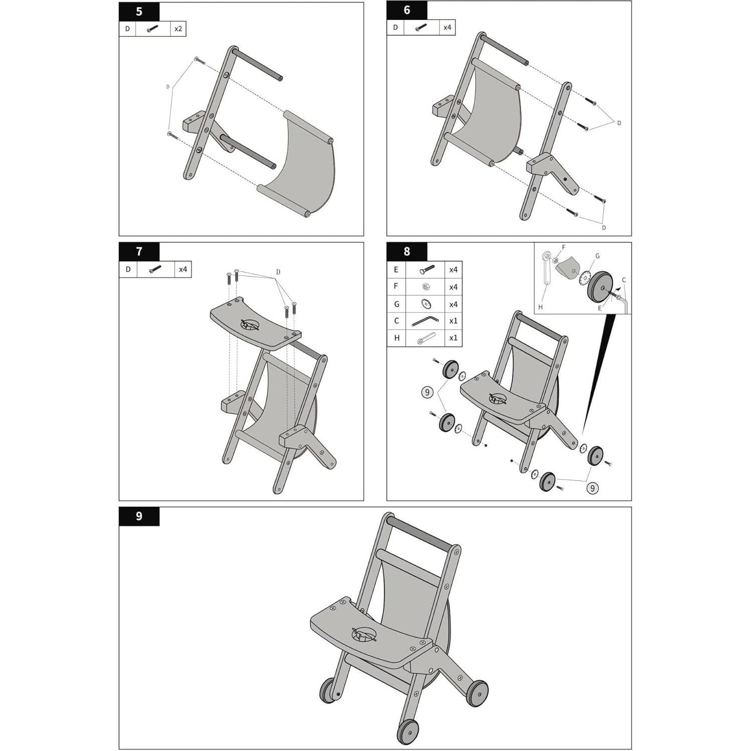 Andador de Madera Canuan para Bebés 50 cm con Ajuste de Velocidad