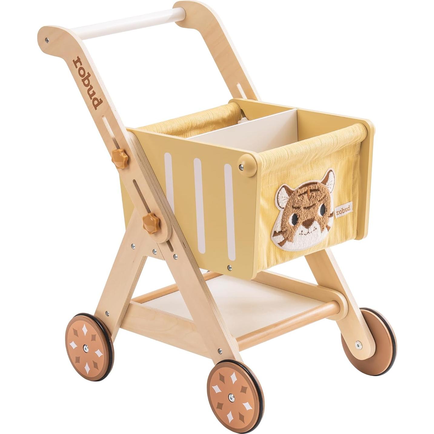 Carro de Juguete Andador de Madera Ajustable Rey del Bosque