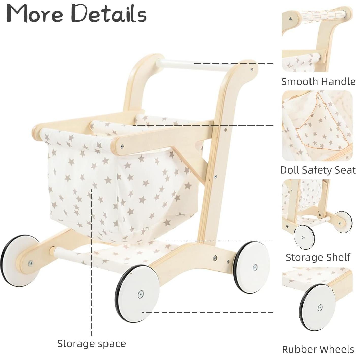 Carrito de Muñecas labebe HY1810009-BLW-GWC 2-en-1 Andador