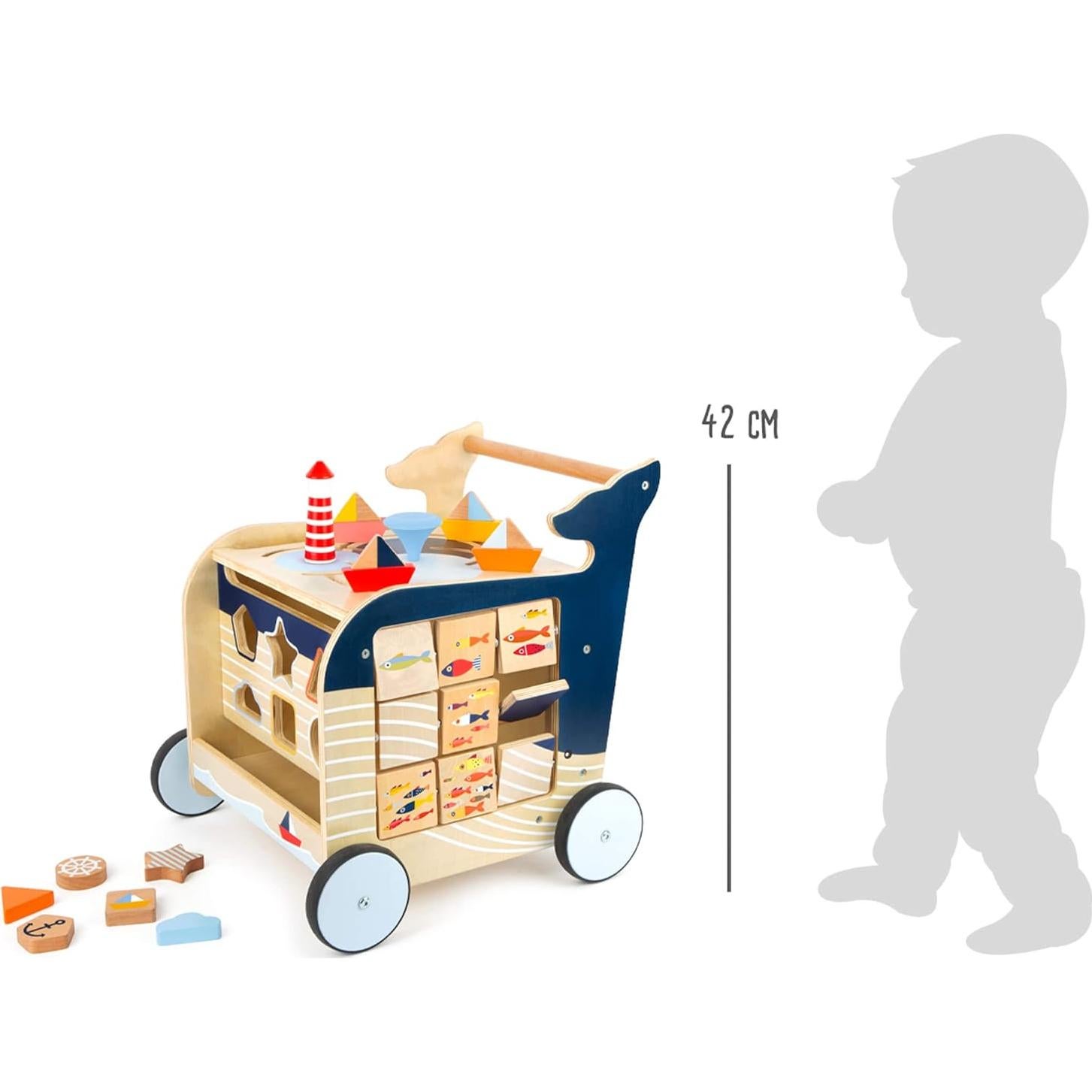 Andador de Madera Ballena Small Foot 5 en 1 - Juguete Interactivo