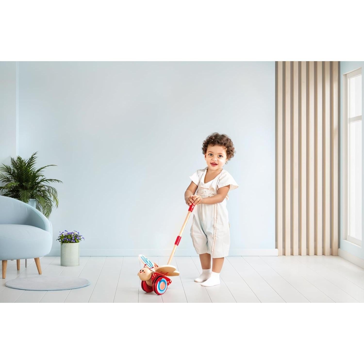 Juguete de empuje y tirón Hape Mariposa 56.4x14.7 cm