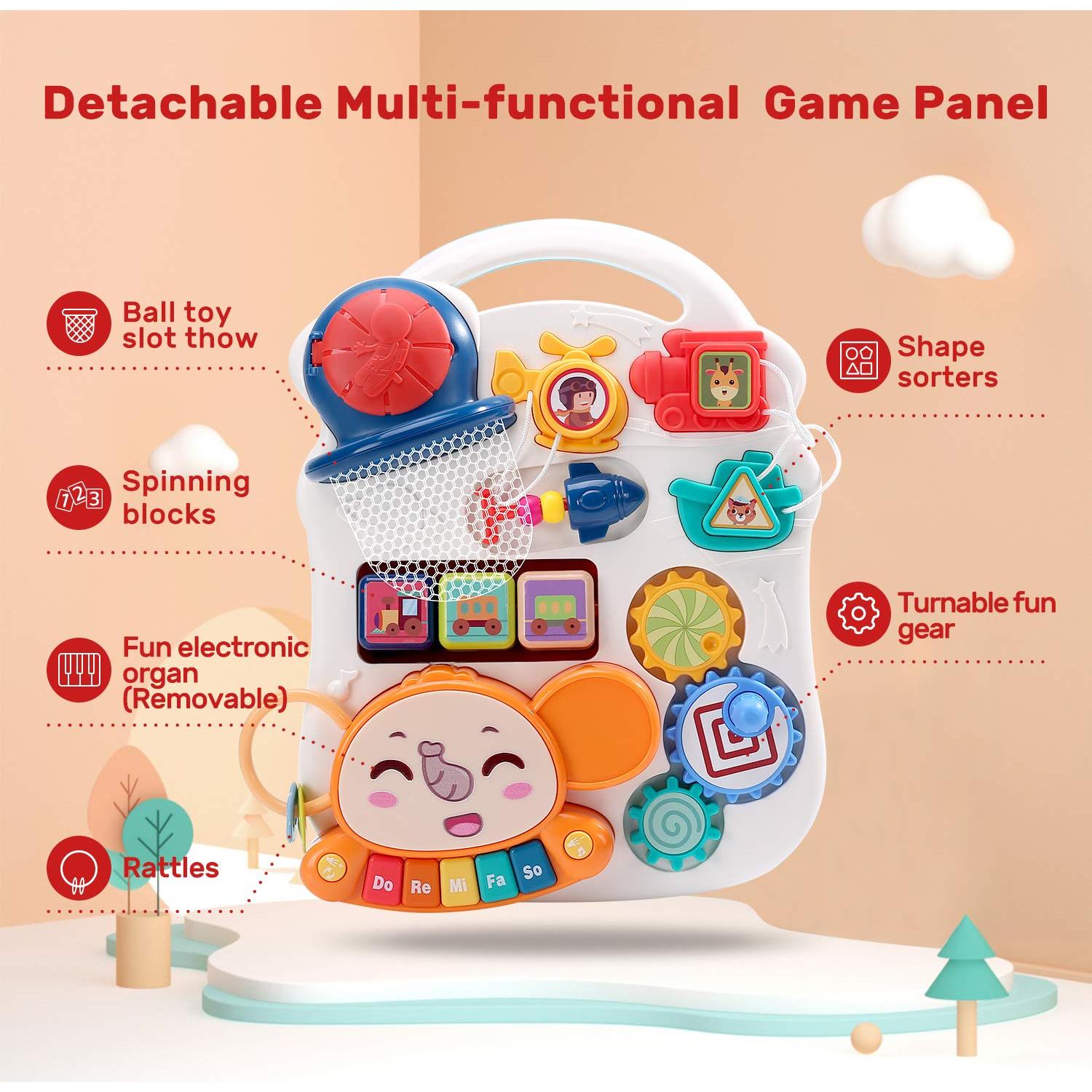 Andador de Aprendizaje 2 en 1 Cute Stone para Bebés - Rojo