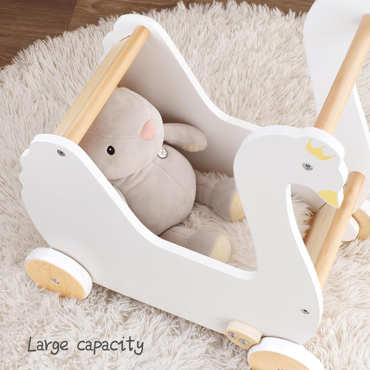 Carrito de Muñecas de Madera Pillowhale Cisne 2.25 kg