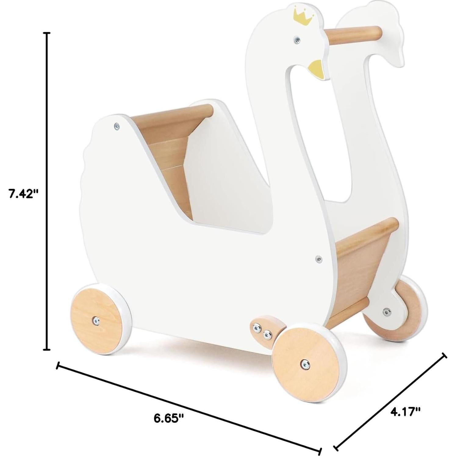 Carrito de Muñecas de Madera Pillowhale Cisne 2.25 kg