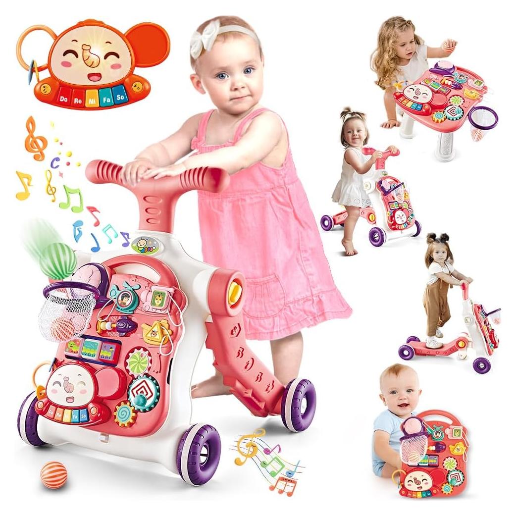 Andador para Bebés 5 en 1 VATOS con Panel de Actividades