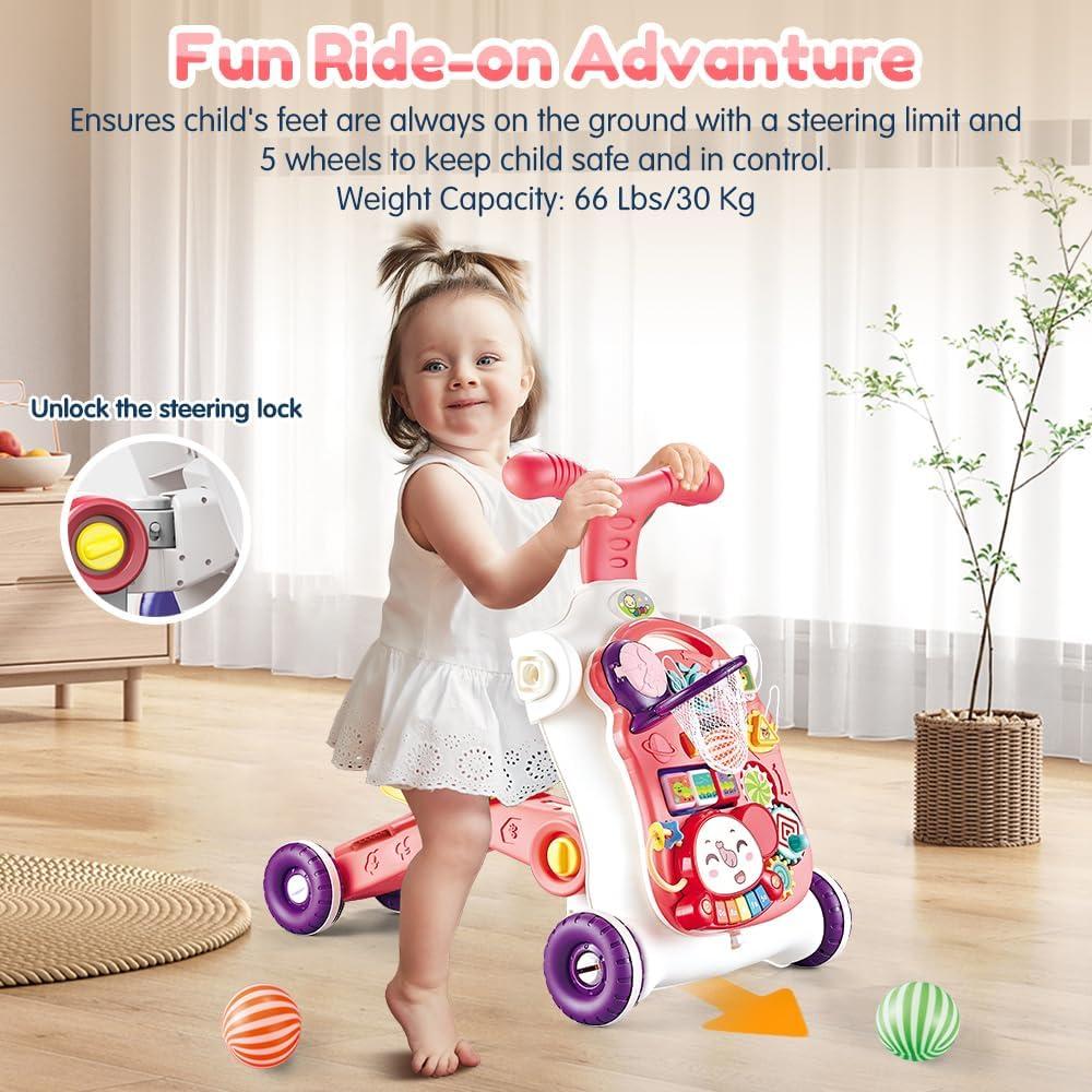 Andador para Bebés 5 en 1 VATOS con Panel de Actividades