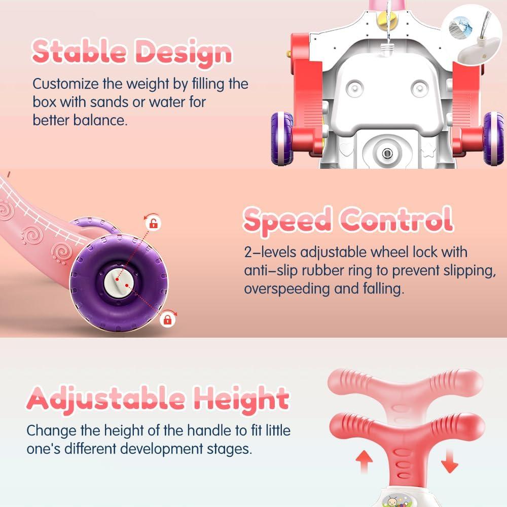 Andador para Bebés 5 en 1 VATOS con Panel de Actividades