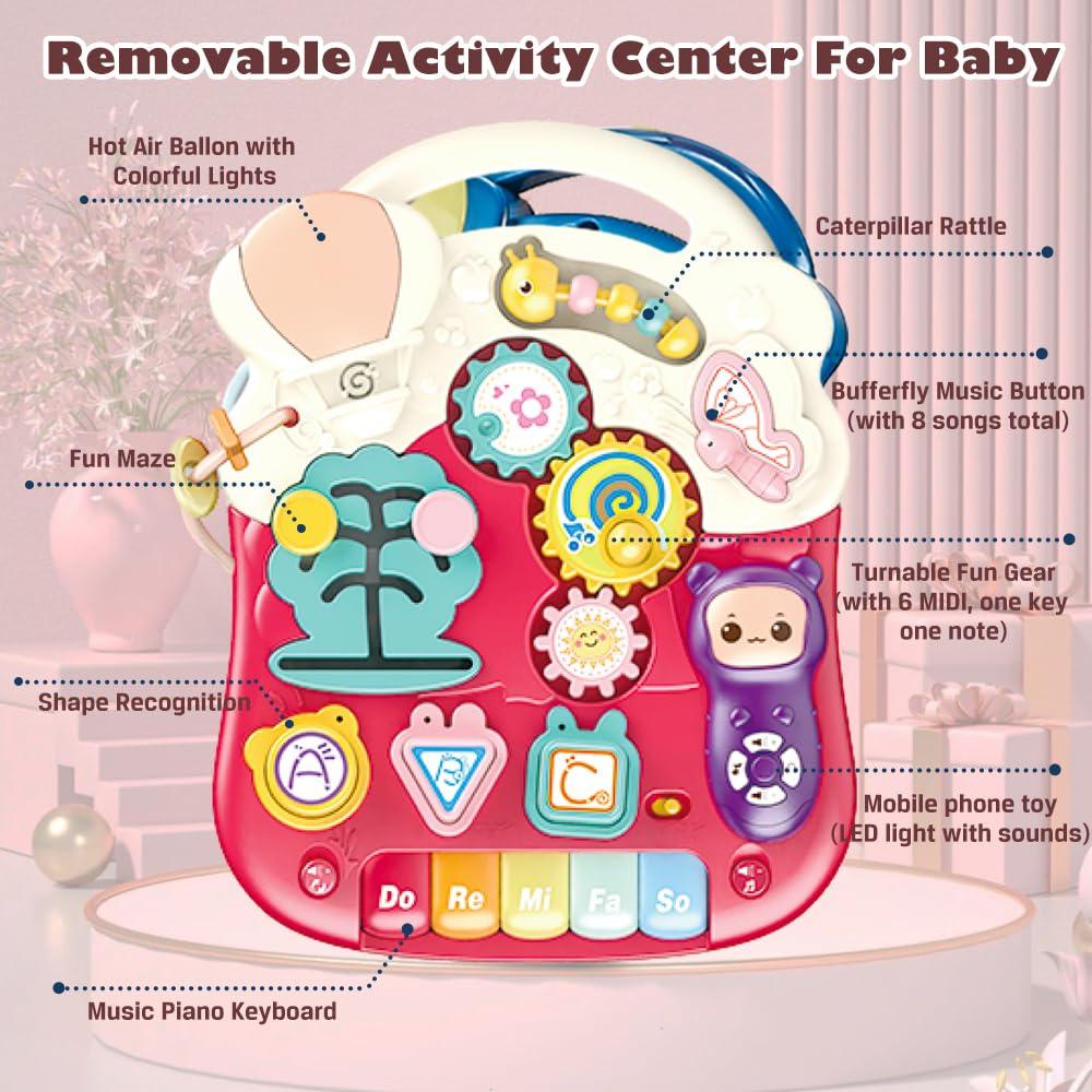 Andador 5 en 1 TERRAMUS Rosa para Bebés 6-18 Meses