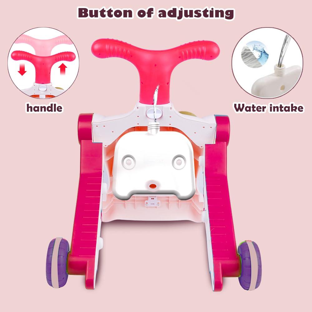 Andador 5 en 1 TERRAMUS Rosa para Bebés 6-18 Meses