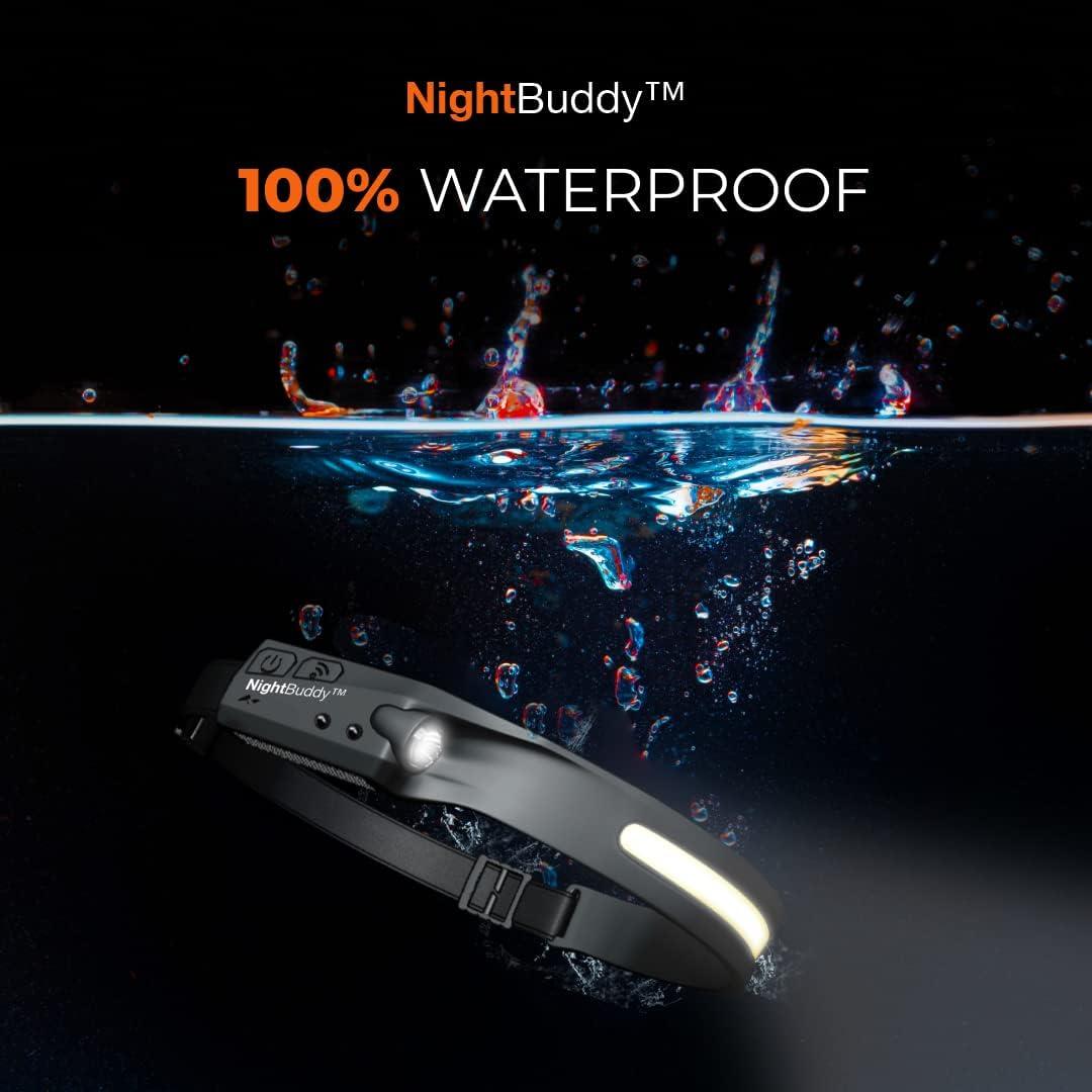 Linterna Frontal LED NightBuddy 350 Lúmenes 5 Modos Recargable