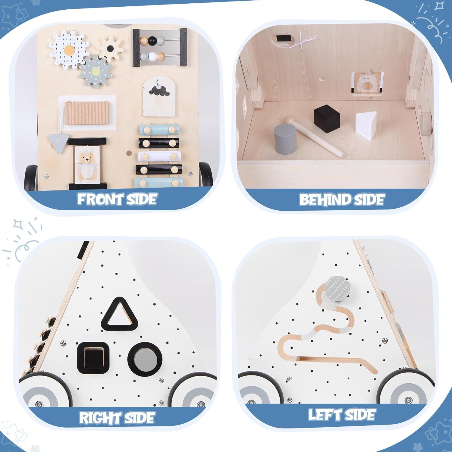 Andador de Madera Asweets para Bebés - Juguete de Actividad Natural