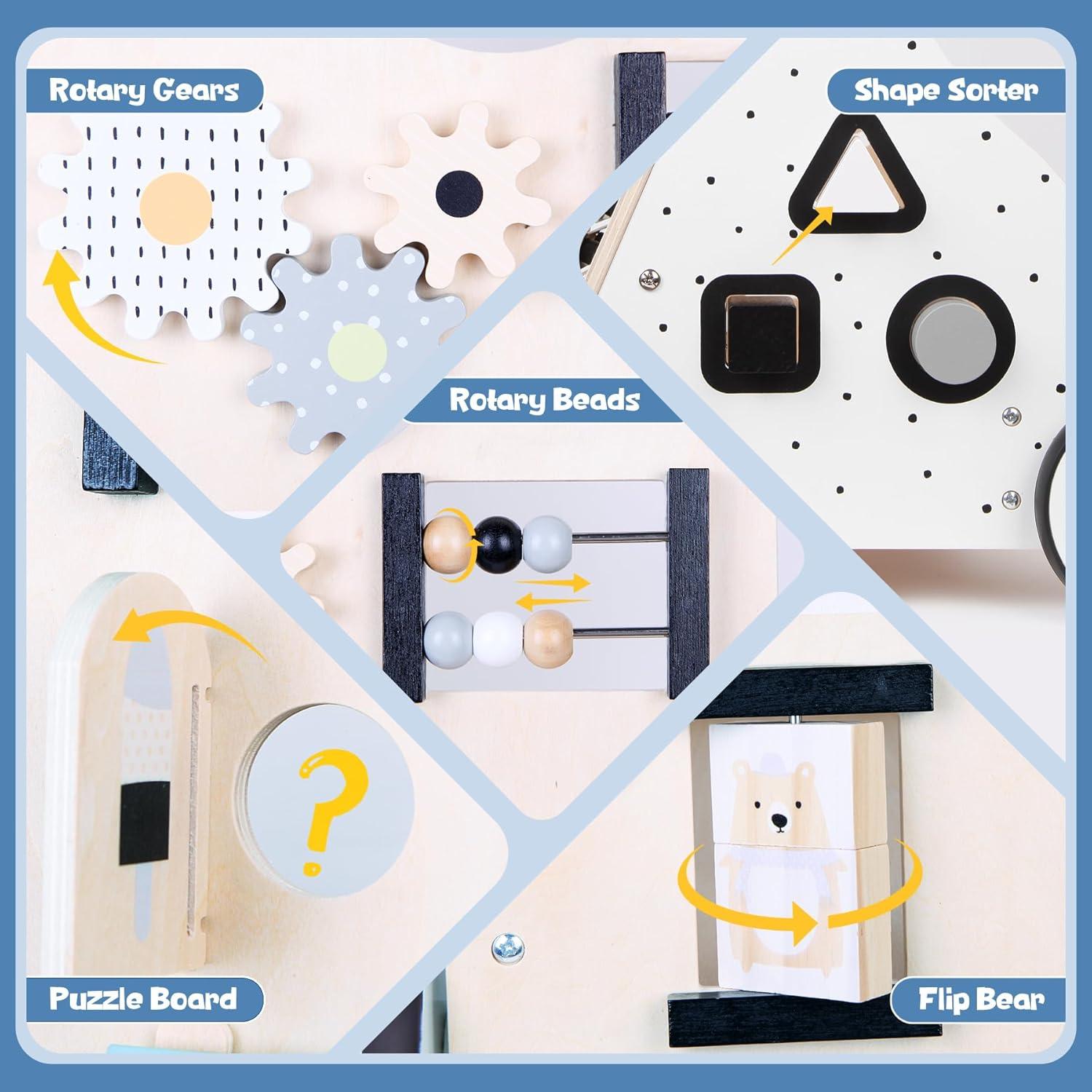 Andador de Madera Asweets para Bebés - Juguete de Actividad Natural