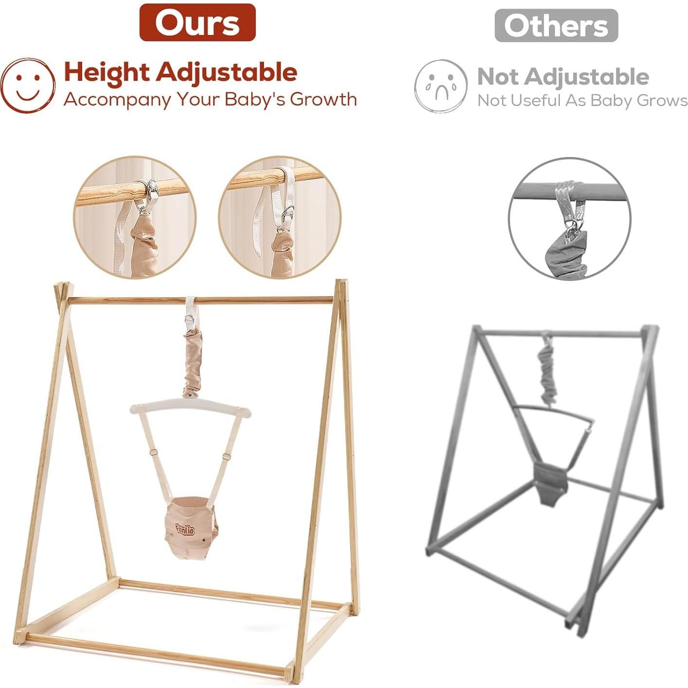 Saltador de Madera Montessori FUNLIO para Bebés 6-36 Meses