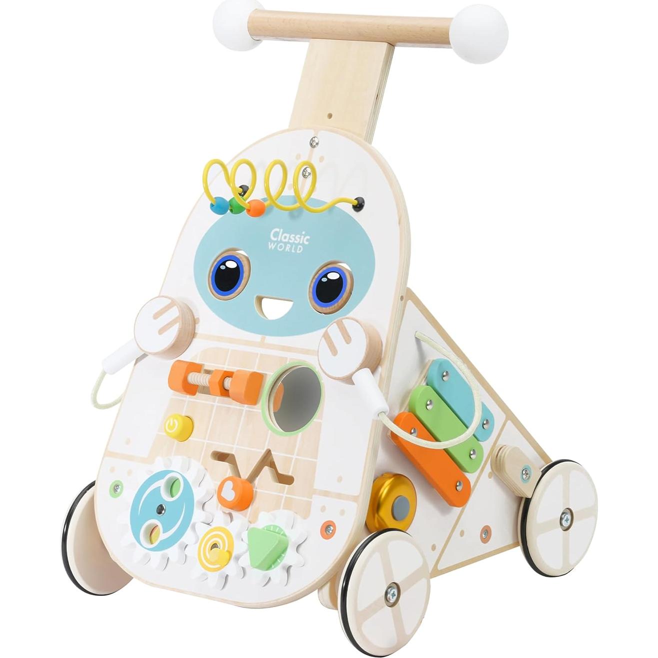 Andador Robotito de Madera Classic World - Juguete para Bebés 12+ Meses
